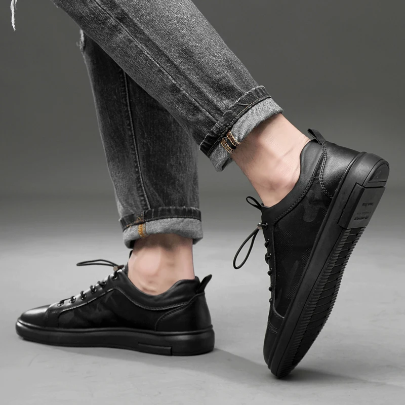 

Sneaker Man Casual Shoe Casual Shoes For Men Man Sapato Masculino Leather Men's Sneakers Fashion Breathable Mens