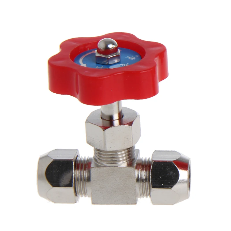 1Pc Durable Tube Nickel-Plated Brass Plug Needle Valve OD 6mm/8mm/10mm | Обустройство дома