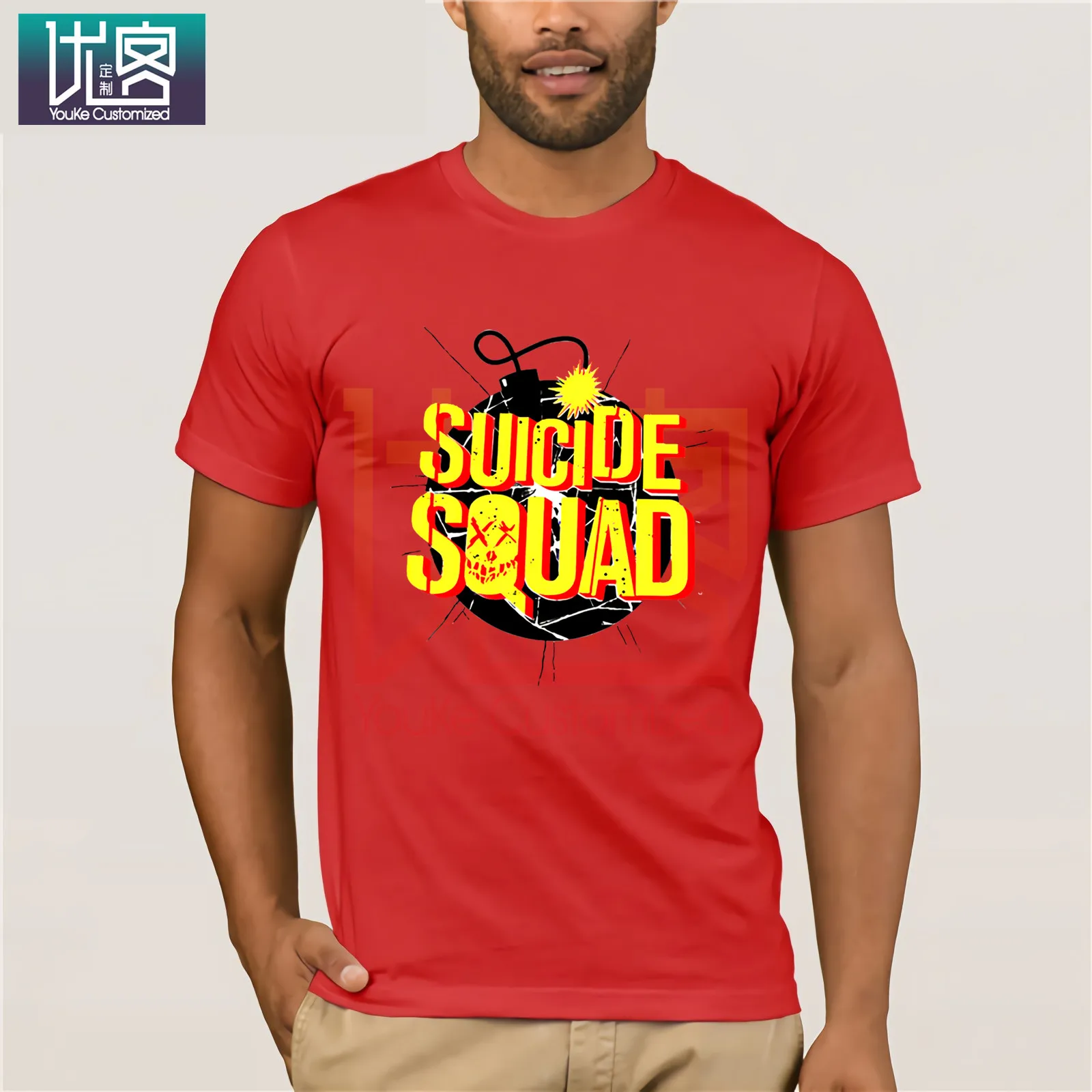 Футболка отряд самоубийц футболка с героями отряда топы Harley Quinn Joker повседневный