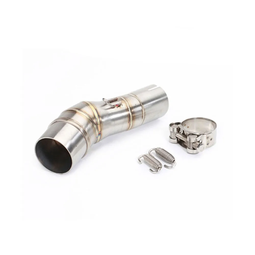 TKOSM Motorcycle Exhaust Middle Pipe Stainless Steel Muffler Link Section Adapter for Kawasaki Ninja 350 |