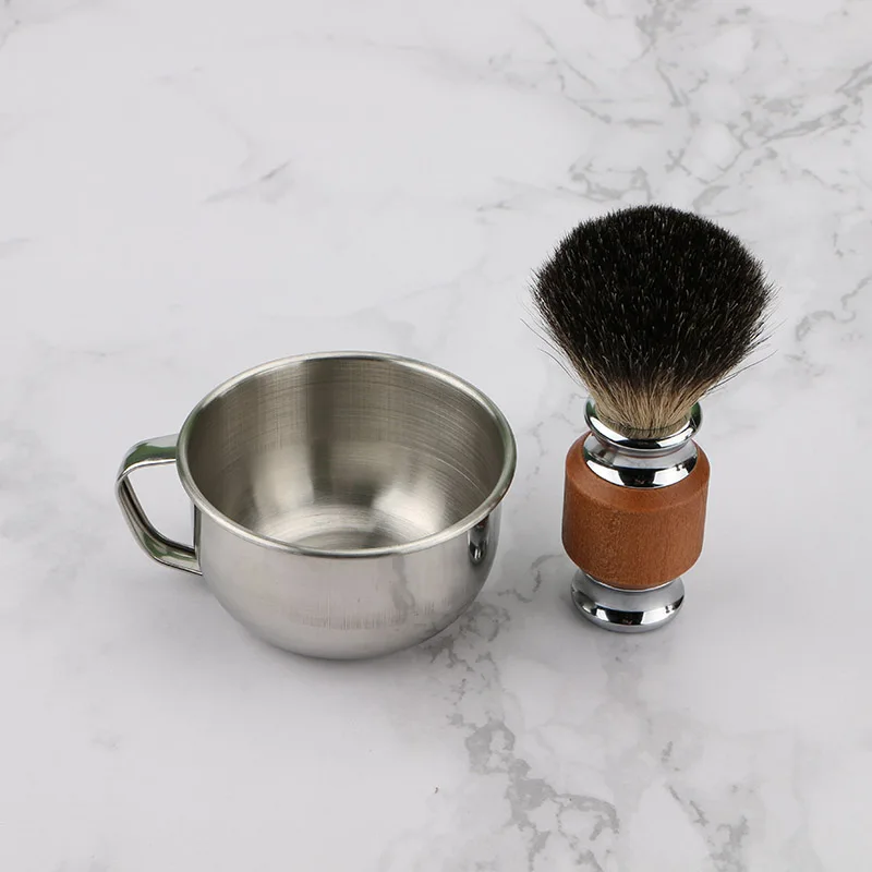 HAWARD Razor Мужская чаша для мыла/чаша бритья из нержавеющей стали/чаша с поролоновой