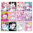 Набор для алмазной вышивки 5D сделай сам, мозаика из мультфильма полностью квадратные и круглые стразы, аристократы, Мари, кошка, хобби, подарок