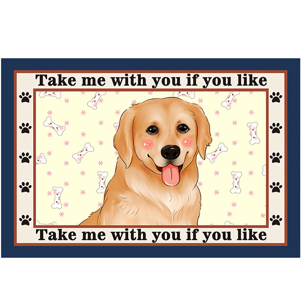 Golden retriever Большая кровать для собак кошек щенков нескользящий дом для домашних животных Мягкий теплый питомник для собак мультяшный коврик плюшевое одеяло лабрадор, золотистый ретривер - Цвет: Golden retriever