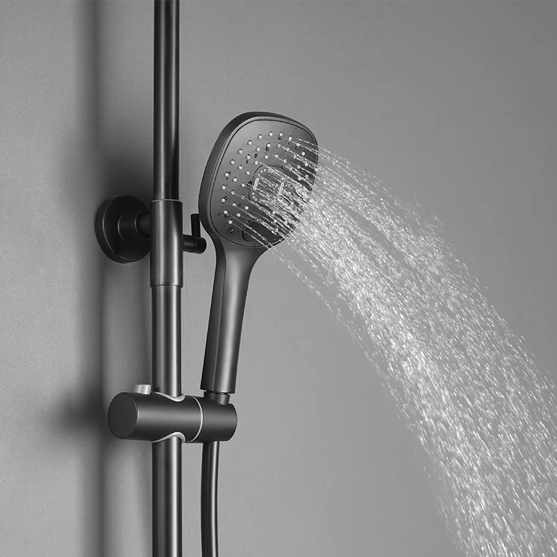 Смеситель для душа ванной комнаты термостатический с раздвижной планкой набор