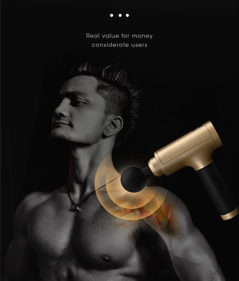 Пистолет для массажа мышц с ЖК-дисплеем массажный пистолет релаксации массажер