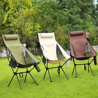 new upgraded outdoor folding chair ultralight aluminiu alloy camping chair 150kg high load fishing chair beach garden bbq chair