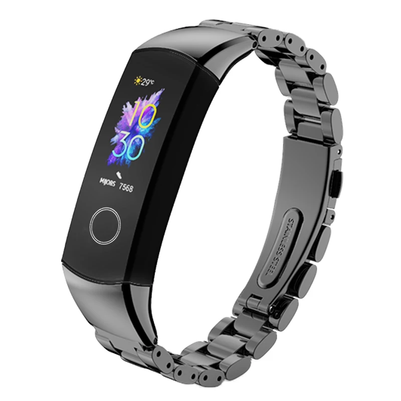 Mijobs Honor Band 4 ремешок из нержавеющей стали Миланский металлический ремешок для huawei Honor Band4 Ремешок Браслет Смарт-браслет аксессуары