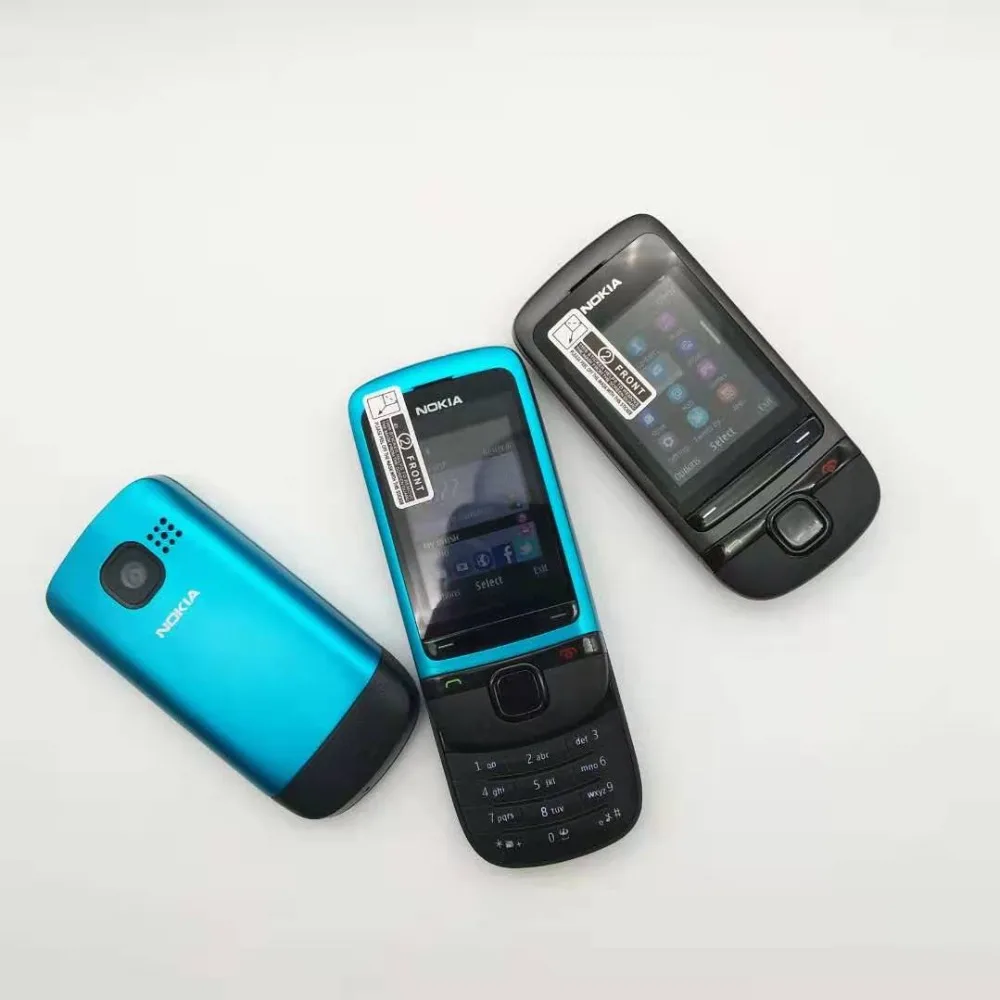 C2-05 разблокированный Nokia C2-05 слайд сотовый телефон Bluetooth Восстановленный