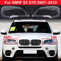 car front headlight cover for bmw x5 e70 2007 2013 xdrive 30i35i40i48i50i35d40d headlamp lampshade lampcover glass shell