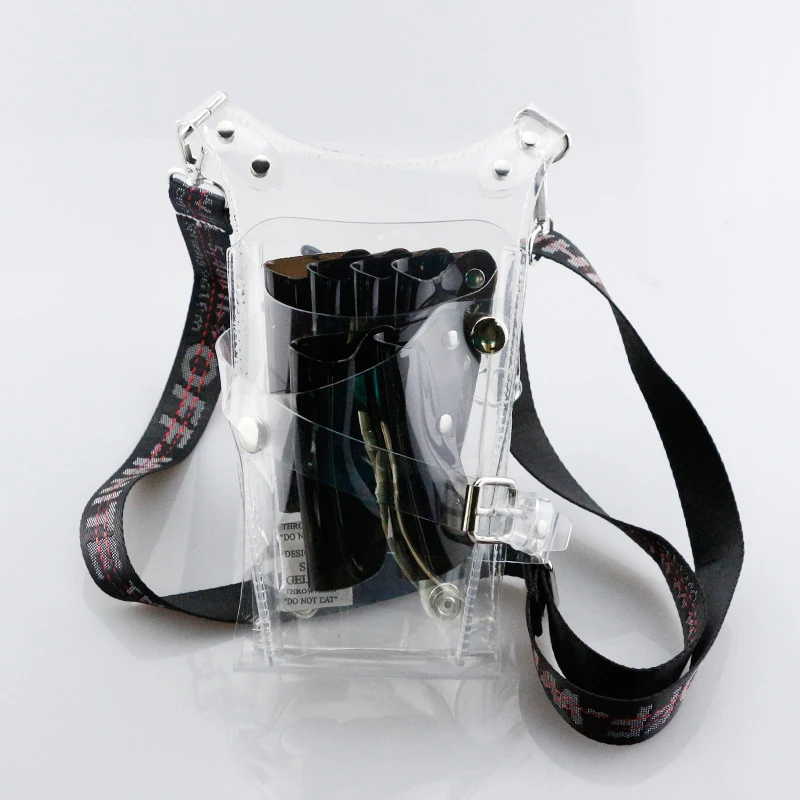 Сумка для парикмахерских ножниц прозрачная пластиковая сумка мессенджер с