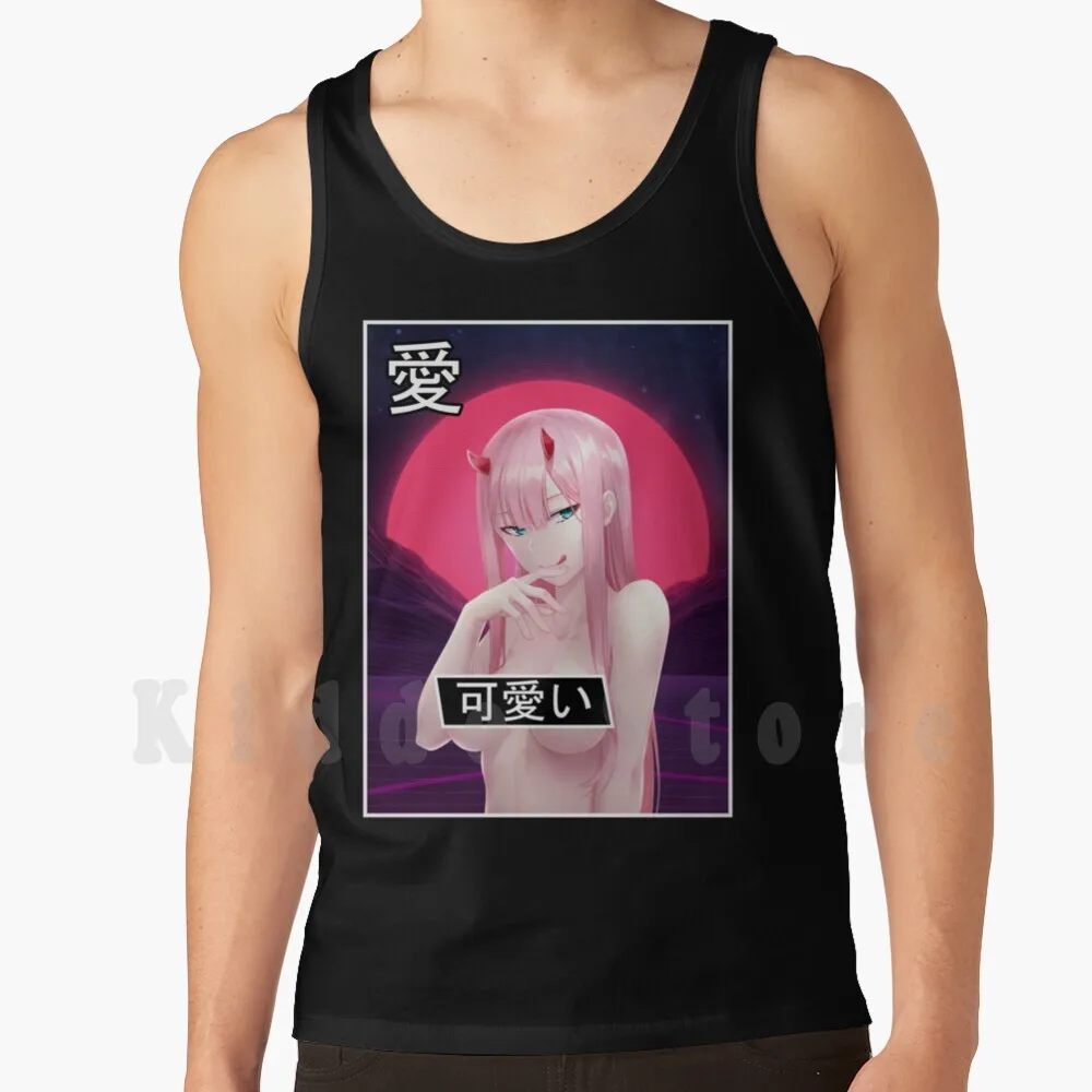 

Darling в Franxx-ноль Два Топы на бретельках жилет 100% хлопок эстетической для костюмированной вечеринки по японскому аниме для девочек грустно ма...