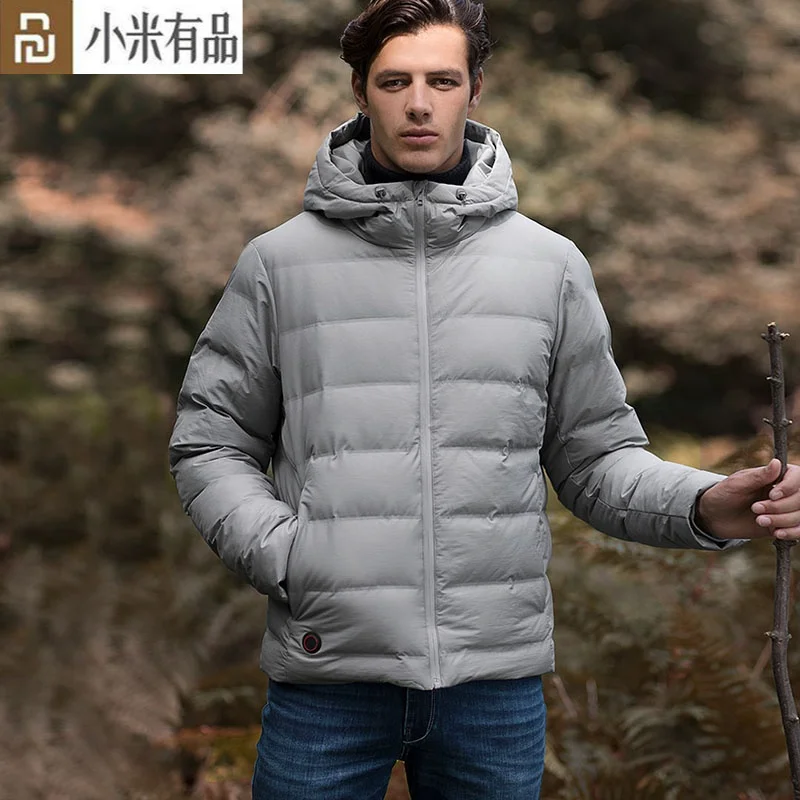 

Youpin White Duck Down Thermal Warmer Jacket Graphene Electric Heated Down Jacket Electric Heating Winter Jackets Men Outwear