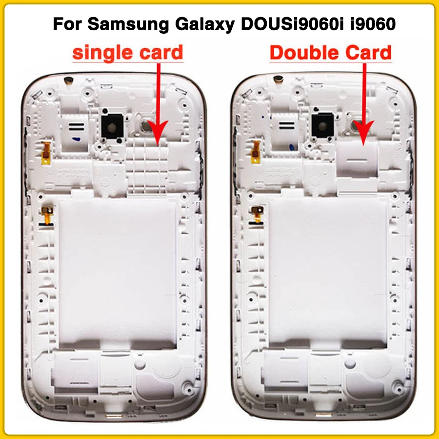 i9060 чехол с полным корпусом для samsung Galaxy Grand Neo Plus i9060 i9060i Задняя крышка батареи+ средняя рамка+ сенсорный экран
