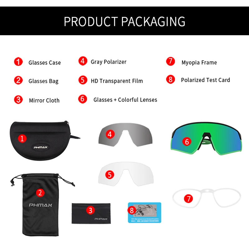 Солнцезащитные очки PHMAX мужские/женские ультралегкие поляризационные для