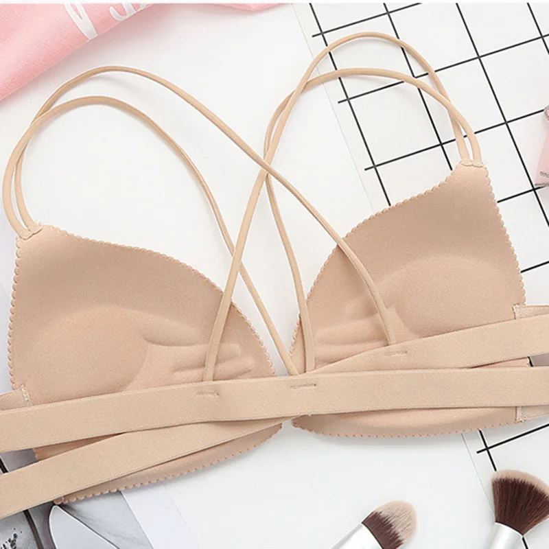2019 однотонный короткий бюстгальтер с кнопкой спереди женский красивый