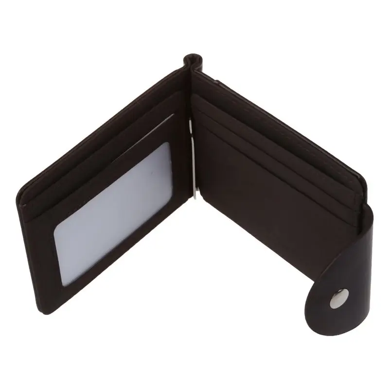 

Ultra-thin Slim Men Leather Money Clip Wallets ID Credit Card Holder Coin Purse