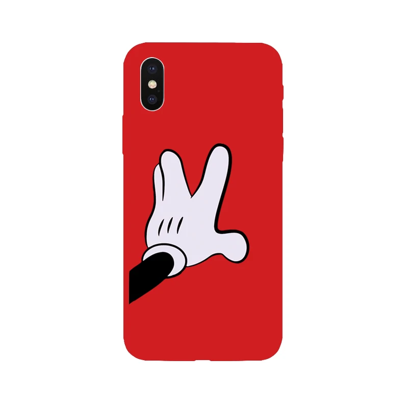 Роскошный милый защитный красный ТПУ чехол для iPhone 7 8 8Plus X Xs Max XR 6 6s Plus 5 5S SE