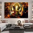 Классические Постеры на холсте с изображением богов индуистского Властелина Ганеша, художественные картины для украшения гостиной