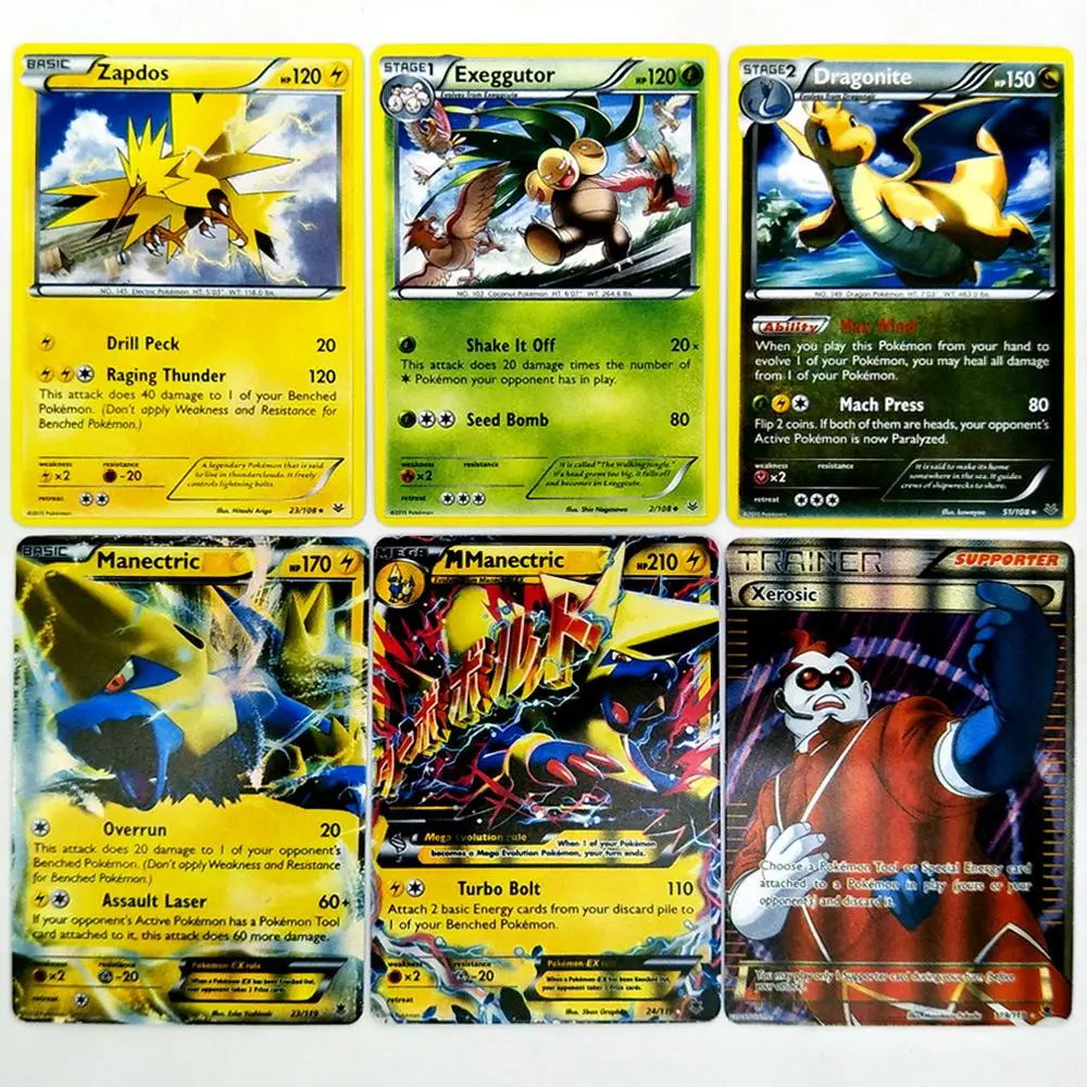 TOMY 42 шт./лот Покемон Charizard blastise Venusaur Mewtwo MEGA Flash Cards Game коллекционные