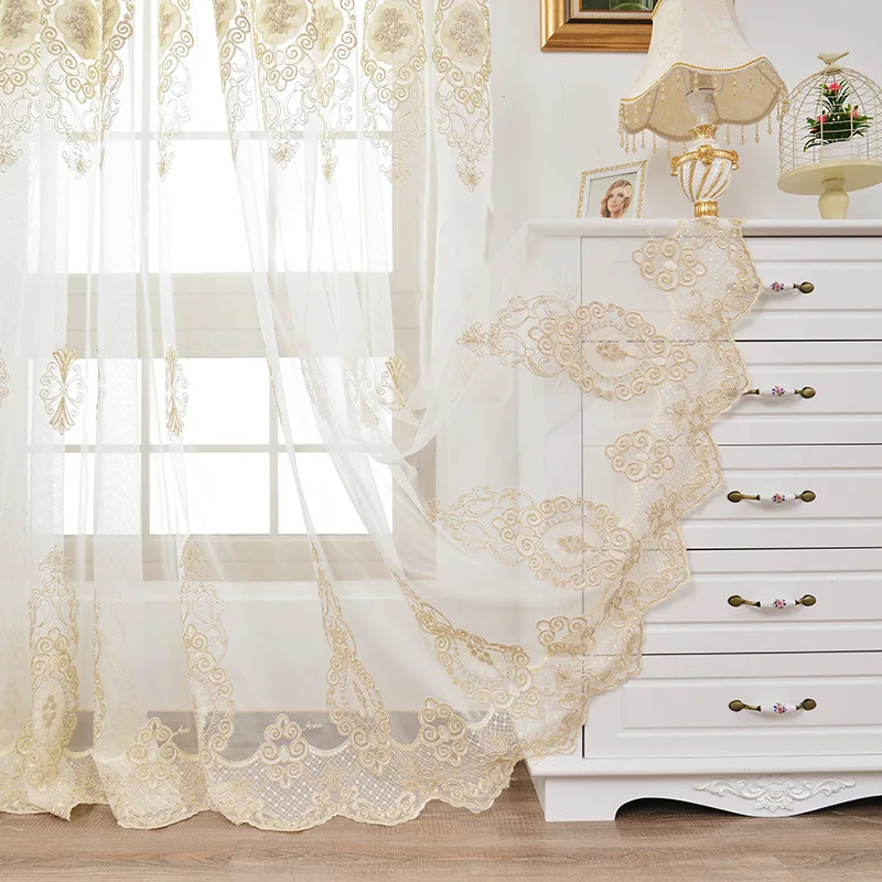 Шторы с вышивкой для спальни балкон занавеска окна тенты шторы гостиной пряжа