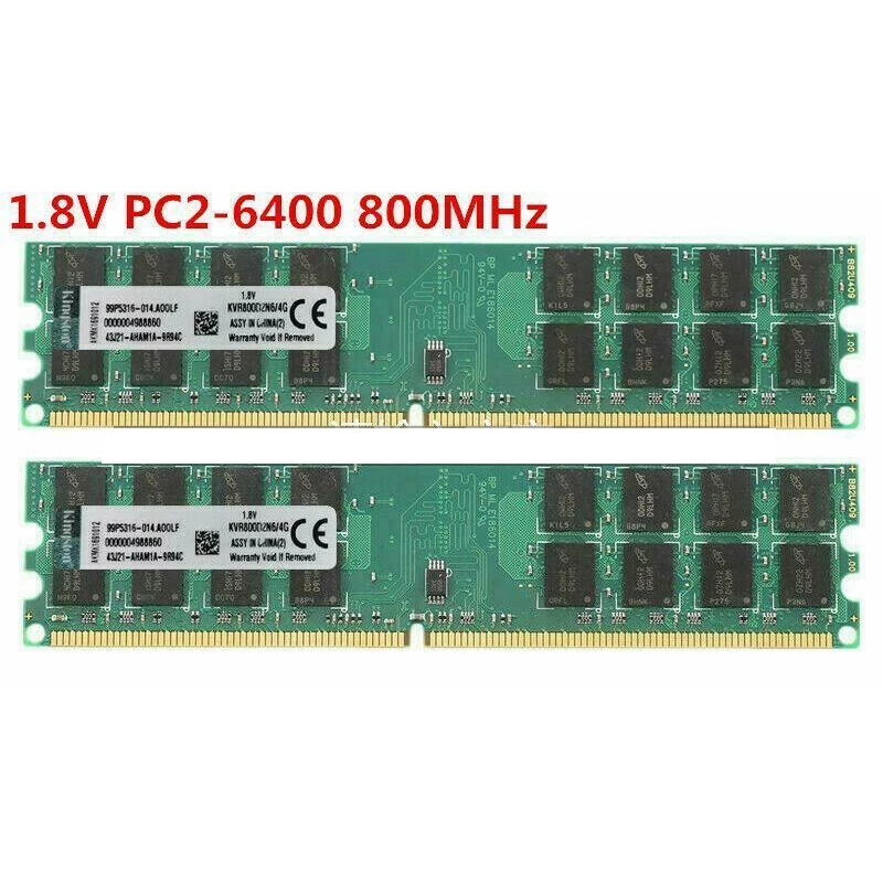 Б/у 2X4GB PC2-6400 DDR2-800MHZ 240 шпильки настольных компьютеров AMD Оперативная память 1 8 V SD