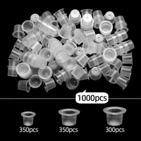 mix 1000pcs sml plastic disposable microblading tattoo supplies tattoo ink cups cup holder cap container accessories equipment
