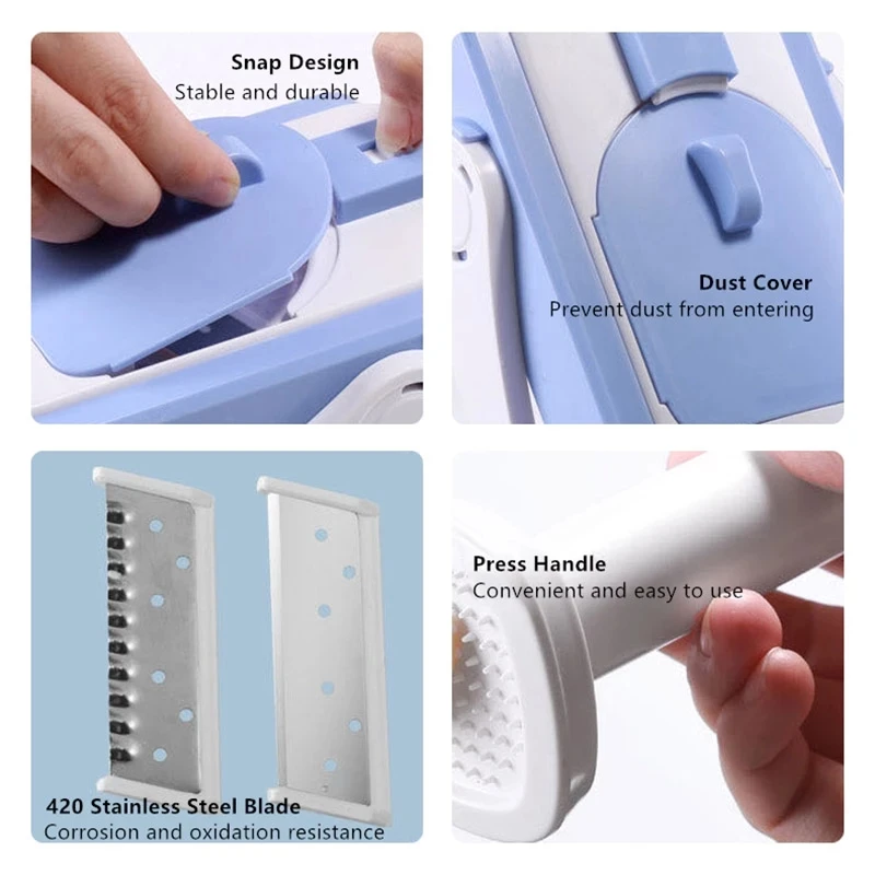 

Multi Purpose 5in1 Shredder Cutter Vegetable Slicer Artifact Shred Slice Fruit Potato Peeler Kitchen Accessory Cut Dish Artifact