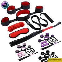adult bdsm bandage kit women men lesbian gay couples sexual device blindfold handcuffs shackles whip paddlepu leather sex toys