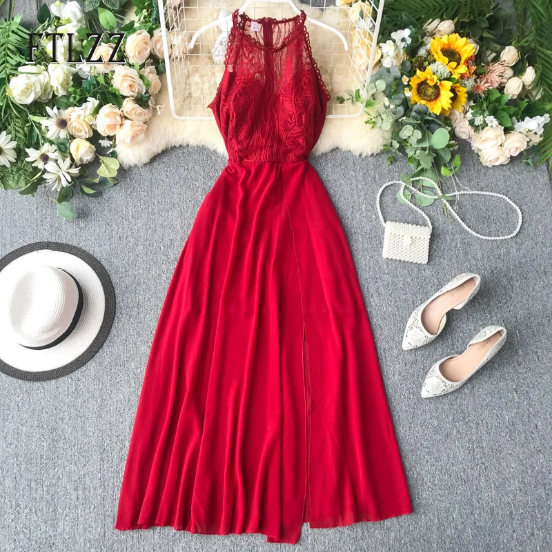 Женское сексуальное клубвечерние нее платье модное лоскутное кружевное красное