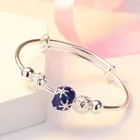 Браслет-Шарм женский из серебра 925 пробы, с круглыми бусинами, снежинками, Ловец снов, sl303, 2021