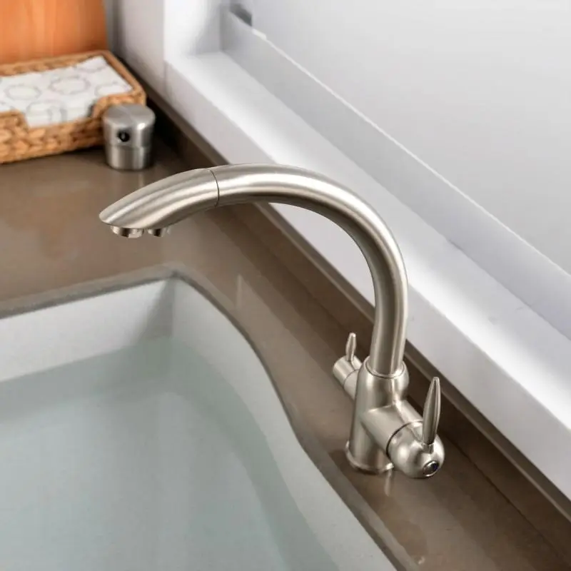 3 ходовой кухонный кран двойной держатель С двойным отверстием фильтр для воды