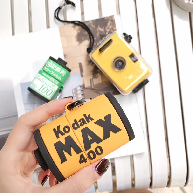 Японский классический рулон пленки беспроводной кейс для bluetooth-гарнитуры для Apple AirPods 2 1 мягкий силиконовый наушник Чехол Коробка coque capa