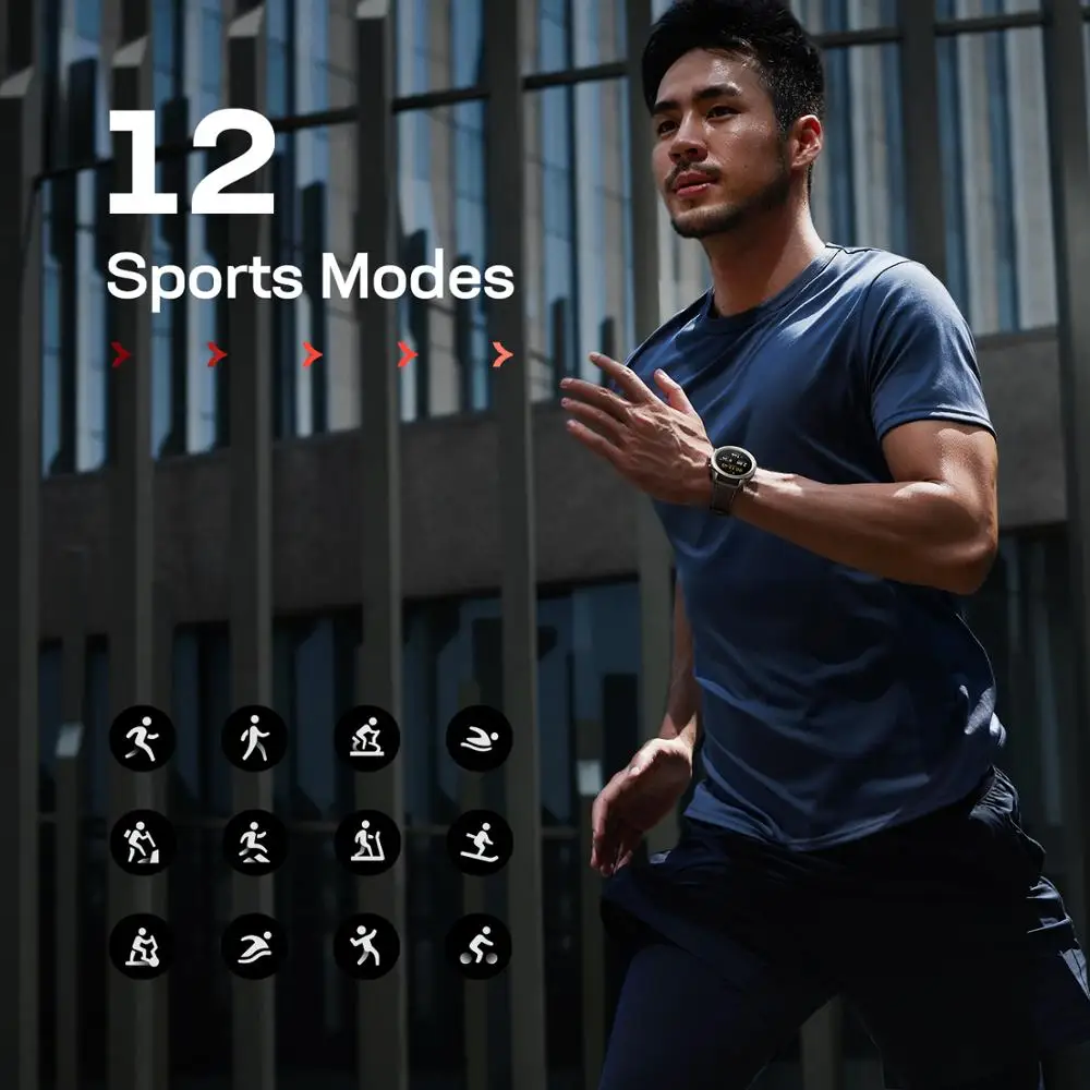 Cena Nowy Zepp Z Smartwatch Mody 12 Trybów Sportowych 1.39 ''wyświetlacz AMOLED 326 Ppi 50 Zegarek Stoi Tętna Monitorowanie Jakości Snu