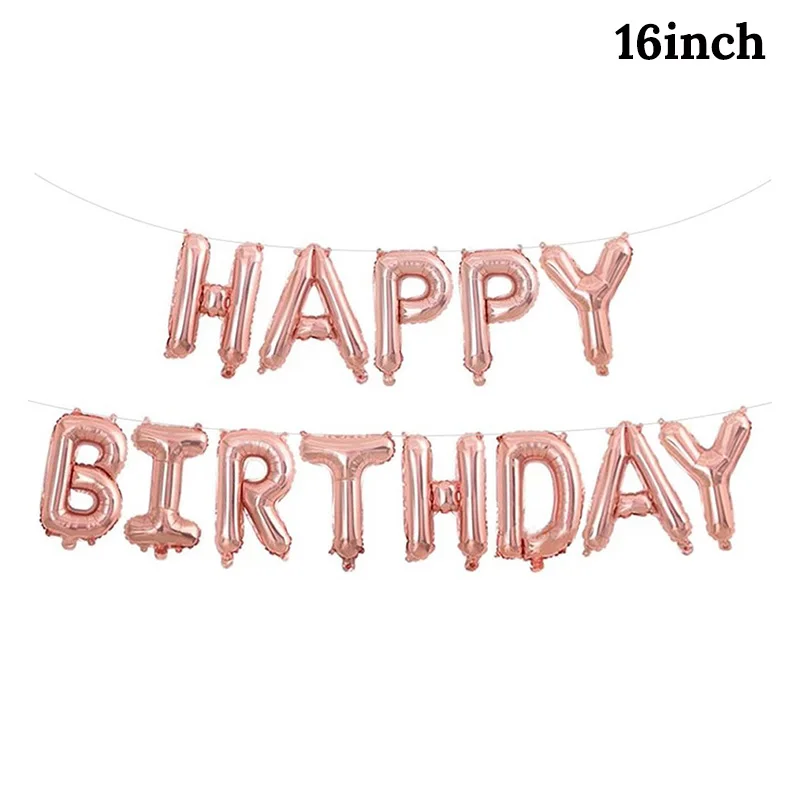 

Rose Gold Party Disposable Tableware Plate Number Balloon Girl Birthday Party Wedding Decor Adult Celebration Baby Shower Decor