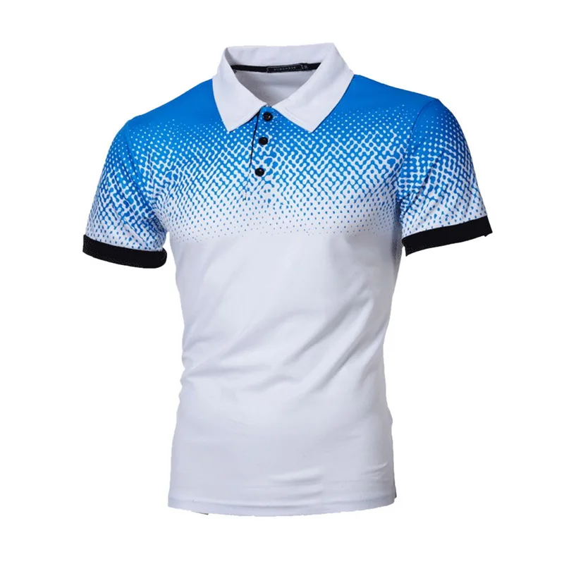 

New Mens Shirt Summer Short Sleeve Turn-over Collar Slim Tee Tops Casual Breathable Solid Color Business Sweatshirts