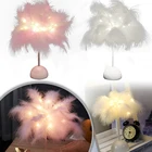 1 шт Новинка перо ночной Светильник удаленный Сказочный Медь лампа творческий перо Настольная лампа теплый белый светильник Дерево Перо СВЕТОДИОДНЫЙ светильник s