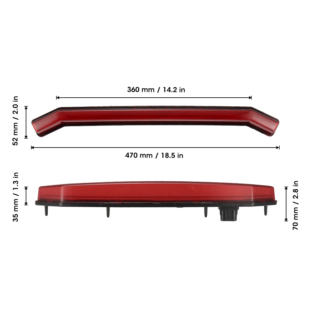 

KEMIMOTO 1PC Red LED Tail light for Polaris Sportsman 1000 XP RZR RS1 XP TURBO 2018-2019