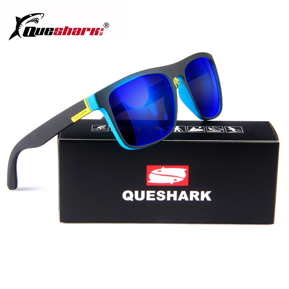 QUESHARK, мужские поляризованные солнцезащитные очки для рыбалки, спортивные велосипедные очки, Uv400, для пешего туризма, альпинизма, велоспорта, солнцезащитные очки для рыбалки
