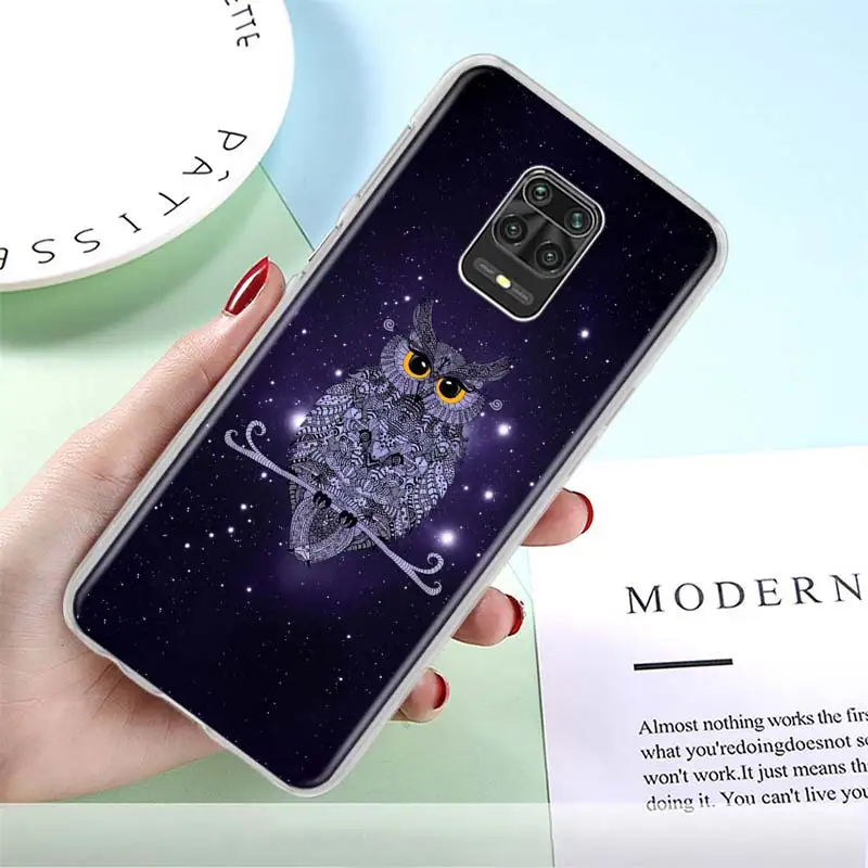 

Luxury Phone Case for Xiaomi Redmi Note 10 9S 9T 9 8 Pro 8T 7 7A 9A 9C K30 K40 Lovely Animal Owl Bumper Cover Shell Coque Fundas