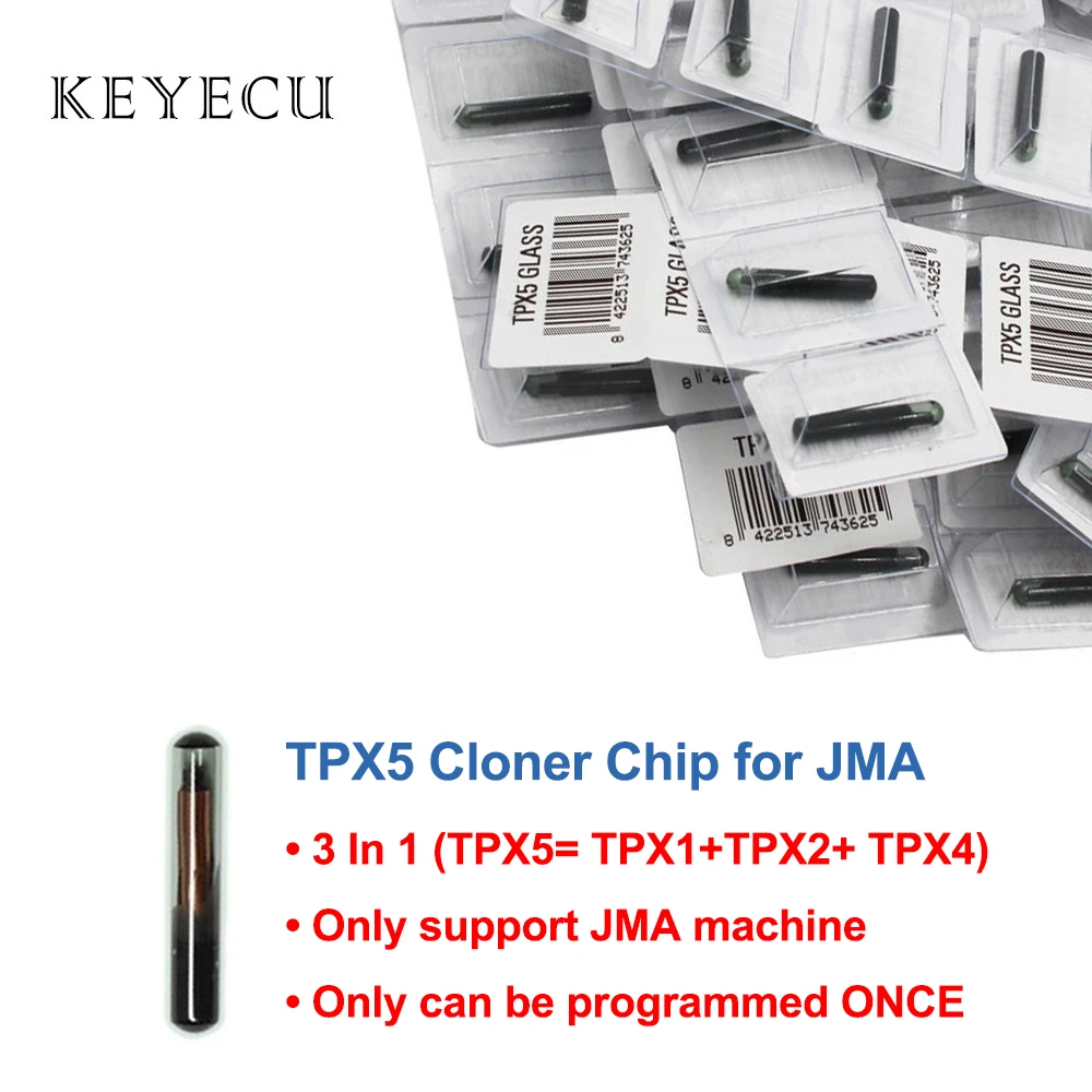 Keyecu 3 в 1 TPX5 стеклянный чип транспондер чип-клонер (включая TPX1 TPX2 TPX4) для JMA - купить
