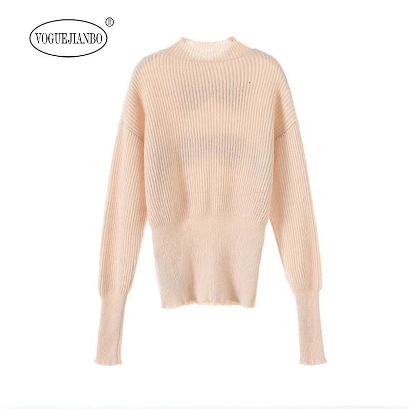 

2019new pullover lantern sleeve bow top Waist slim knit sweater women vestidos vestido blusas coat sexy vintage pull femme cloth