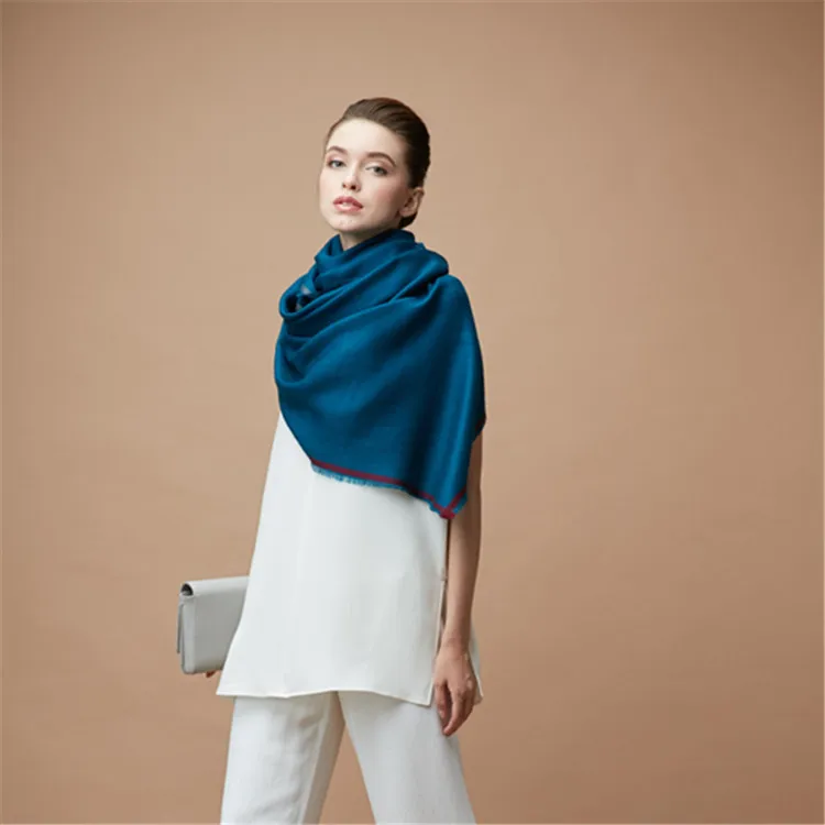 

KMS new 80-yarn large twill color plain weave plain scarf shawl scarf 70*200CM/140G