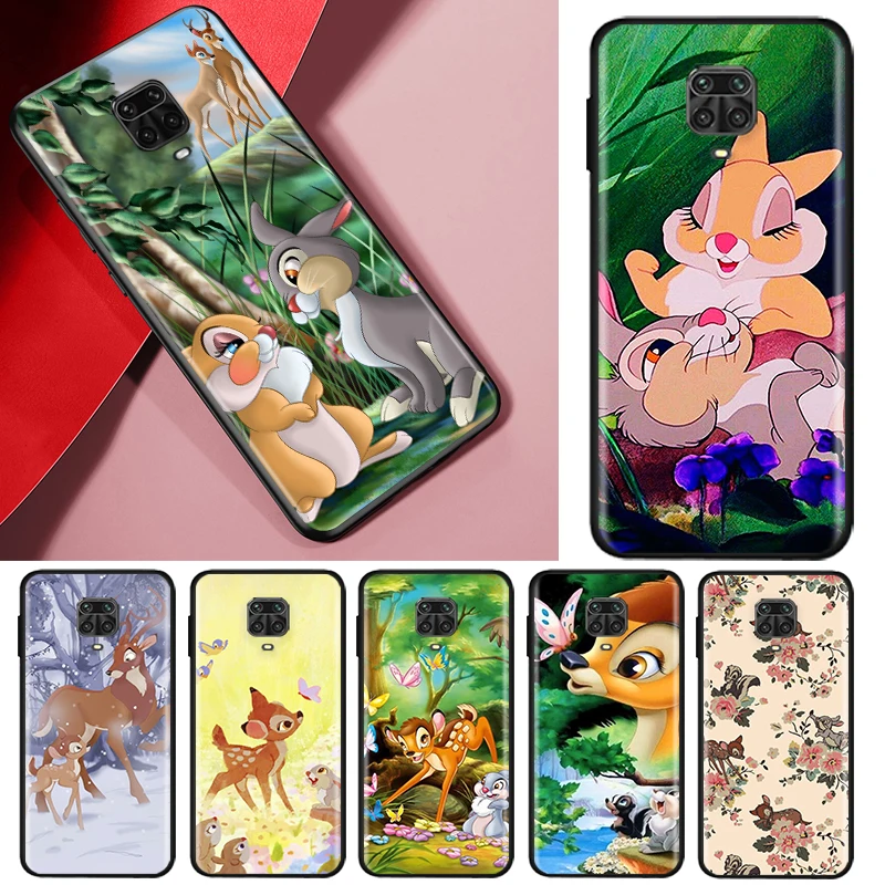 

Disney Bambi Shockproof Cover For Redmi Note 4 4X 5A 5 6 7 8T 8 9T 9S 9 10 10S Prime Pro Max Black Phone Case
