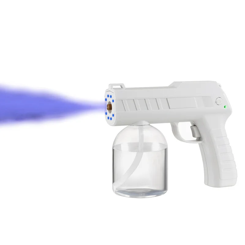 

500ML USB Charging Wireless Disinfectant Sprayer Handheld Blue-ray Nano Steam Sterilization Nebulizers Sanitizing Sprayer Gun