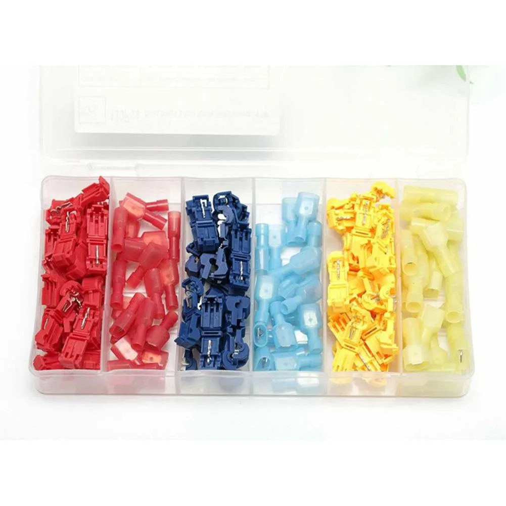 

120Pcs Lock Quick Splice Car Electrical Wire Connectors Terminals Crimps For Tapping Into Wires Wire Range: 2.5-4.0mm