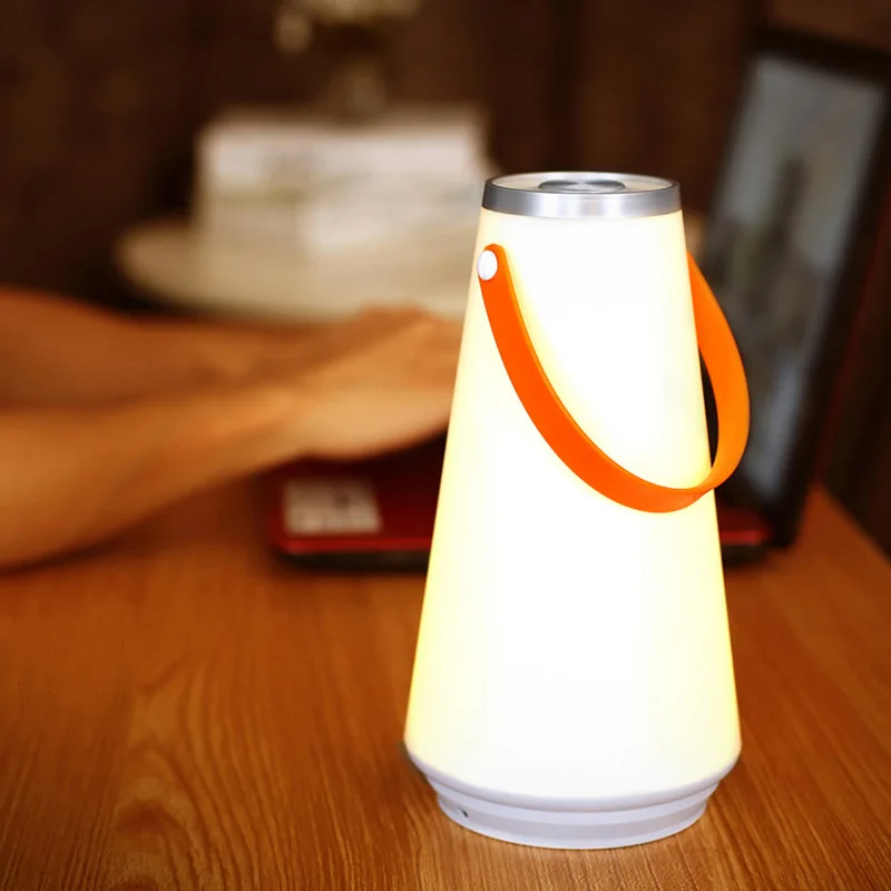 USB Rechargeable Portable Touch Control Outdoor Camping Emergency Lamp Bedside Lamp Creative Cute Wireless Handheld Night Light
