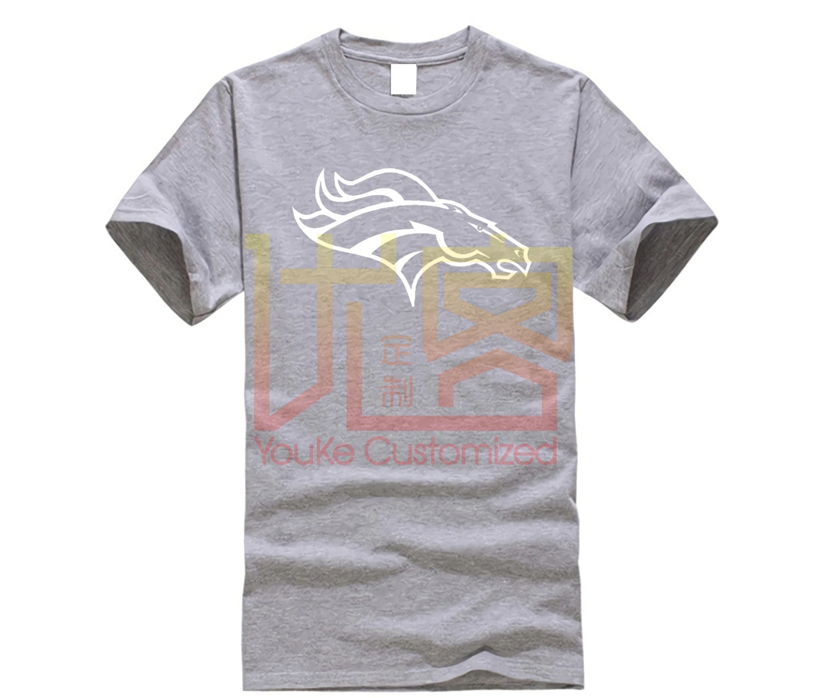 Broncos-Черная футболка Fan Denver Football Bronco с логотипом AFC все размеры S-2XL Harajuku топы