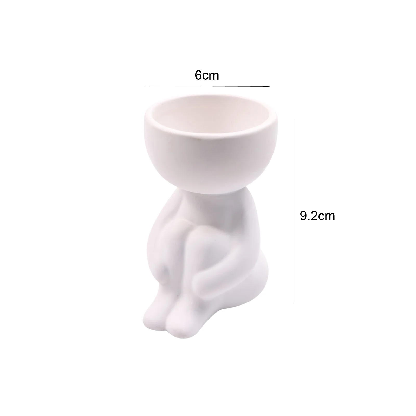 

Creative Flower Pot Human Form Indoor Outdoor Ceramics Humanoid Art Portrait Sculpture Planter Vase Home Garden Decor Plant Pot