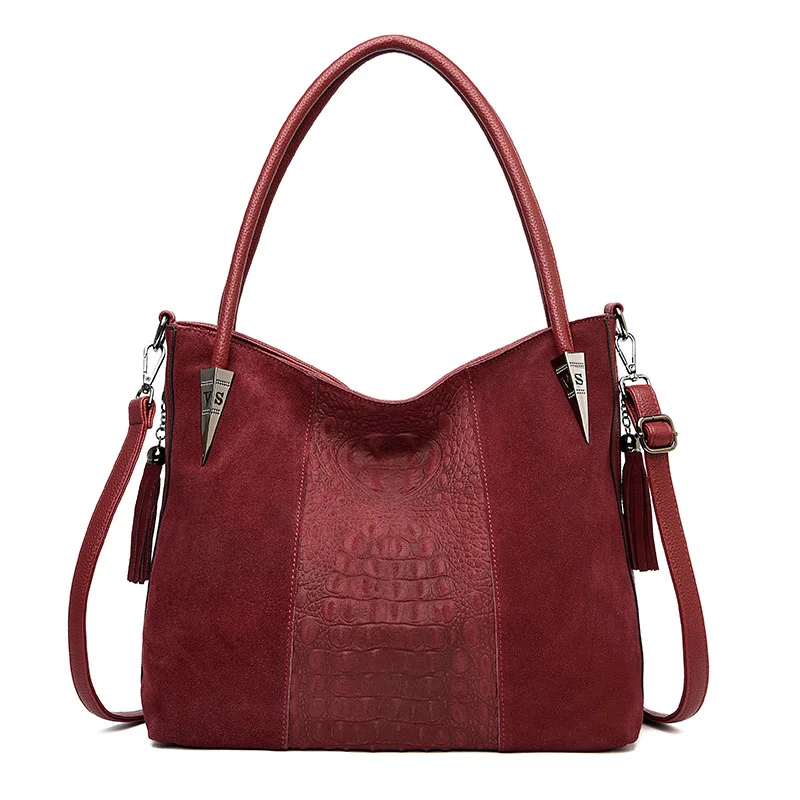 Женская сумка хобо из искусственной замши винтажная Повседневная через плечо