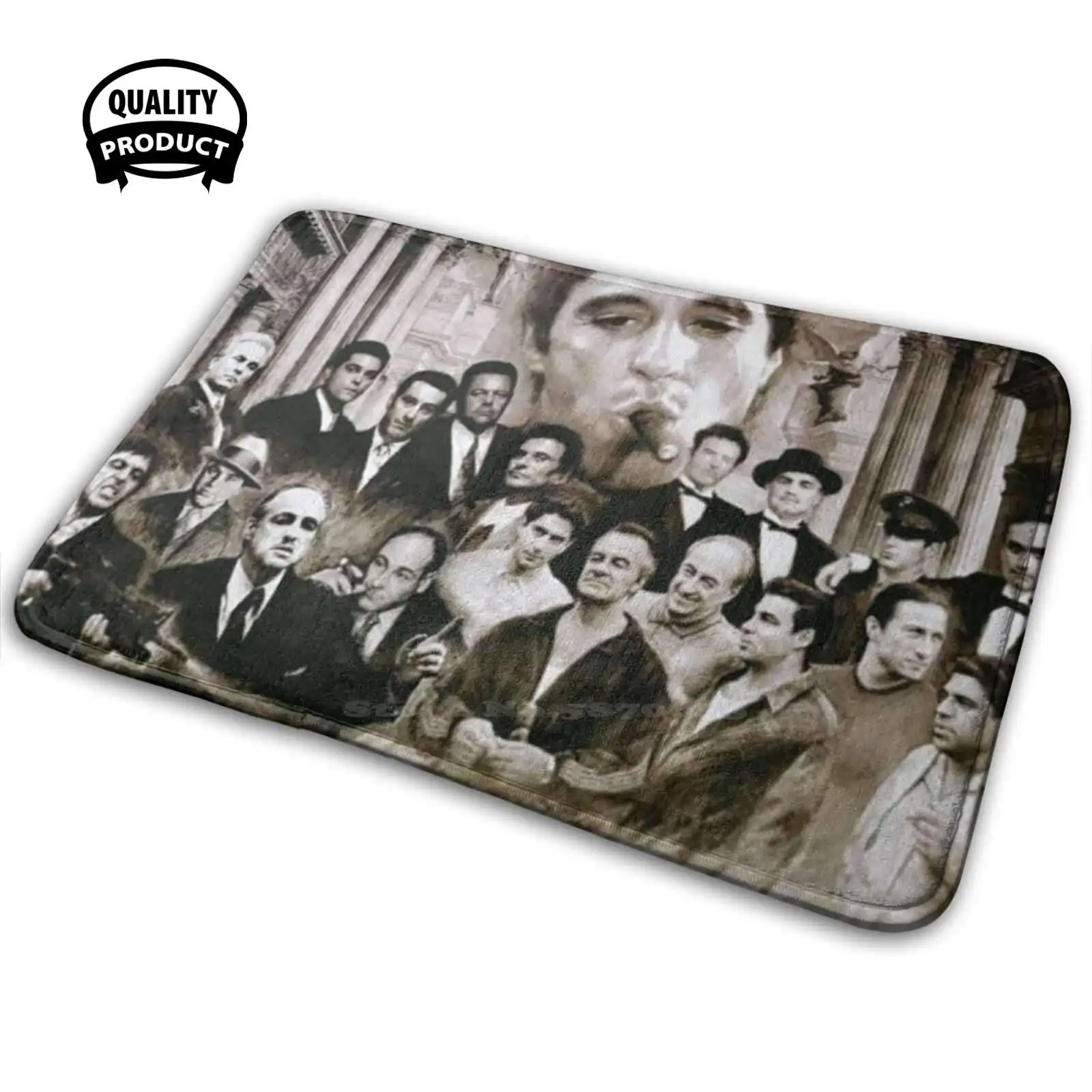 Коврик с нескользящим покрытием для семьи мультяшное искусство мягкий ковер